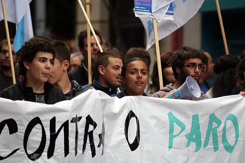 Folga xeral, manifestacin da CIG en Santiago de Compostela