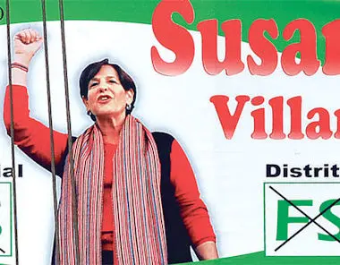Susana Villar&aacute;n alcaldesa eleita de Lima. Artigo Terra e Tempo Xurxo Mart&iacute;nez Crespo