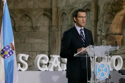 El presidente de la Xunta, Alberto Nuez Feijo, preside la entrega de las Medallas Castelao 2009